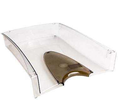 Лоток горизонтальный пластиковый Премиум, цвет прозрачный дымчатый
