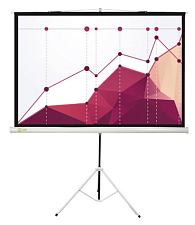Экран на штативе "Cactus Triscreen" CS-PST, размер 180x180 см, диагональ 100'', цвет белый Matte White, формат экрана 1:1