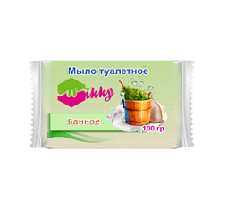 Мыло туалетное 100 гр Банное, упаковка - флоу-пак