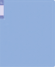 Папка 40 файлов Бюрократ Gems с торц. карманом, цвет  голубой топаз