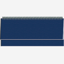 Планинг недатированный "Бумвинил", на спирали, 112 стр, размер 300х135мм цвет синий, обложка – жесткий картон