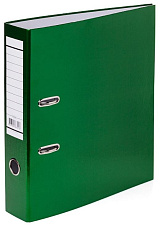 Папка-регистратор ламинированная "Metallic" ширина корешка 70мм, с арочным механизмом, цвет зеленый