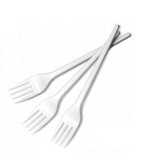 Вилка одноразовая пластиковая 100шт/упак, полная длина 15,5 см, ножка 10 см