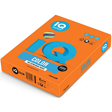 Бумага IQ COLOR формат А-4, плотность 80 г/м2, 500 листов, цвет оранжевый Интенсив OR43