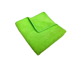 Салфетка из микрофибры 29х29 см универсальная 1 шт/уп, плотность 200гр/м2, оверлок, цвет зеленый 