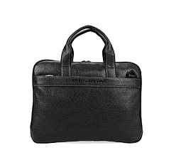 Сумка мужская из искусственной кожи, размер 40х30 см, цвет черный,									