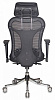 Кресло руководителя Бюрократ CH-999ASX/BL/TW, спинка чёрная сетка, сиденье сетчатая ткань. Хромированная крестовина. Регулируемые подлокотники. Синхромеханизм качания. Нагрузка до 120 кг.