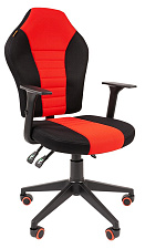 ОБНОВЛЕНИЕ КОЛЛЕКЦИИ. ГОРЯЩАЯ ЦЕНА! Кресло CHAIRMAN GAME 8 обивка ткань стандарт, цвет черный/красный. Пластиковая крестовина. Асинхронный механизм. Нагрузка до 100 кг.