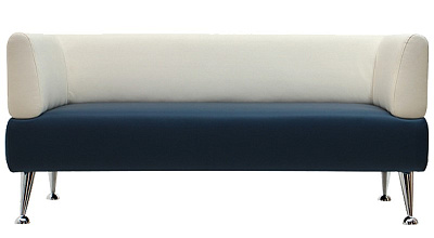 Диван Вайт 3-местный экокожа бежевый/графит (1 категория). Размер (ШхГхВ): 1850х670х730 мм