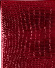 Тетрадь 48 листов А5 в клетку на скобе "Metallic Красный", обложка бумвинил, тиснение Croco, Хатбер