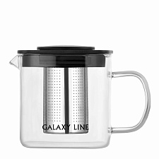 Чайник заварочный Galaxy GL9358л термостойкое стекло, фильтр из нержавеющей стали 600 мл, носик антикапля