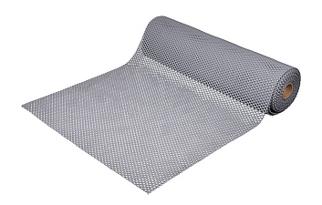 Коврик дорожка "VORTEX Шашки" ширина 90см противоскользящий грязезащитный, ПВХ, цвет серый/рулон 10 м/ Цена за метр