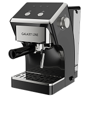 Кофеварка GALAXY LINE GL0756 рожковая, мощность 1500 Вт, объем 1,5 л, давление 20 бар, капучинатор, цвет черный