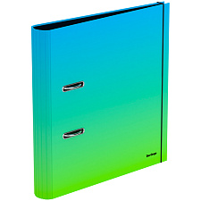 Папка-регистратор ламинированый картон  "Radiance" (50 мм), размер 320*300*50мм, дополнительная фиксация на резинку, цвет голубой/зеленый градиент