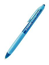 Ручка шариковая автоматическая Stabilo Performer+ XF, масляный синий стержень, 0,35 мм, синий корпус, резиновая манжетка