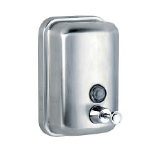 Дозатор для жидкого мыла и дезинфицирующих средств  500 мл, нержавеющая сталь марки AISI 201, матовый, размеры: 150х98х57мм,