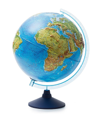 Глобус 32 см Физико-политический GLOBEN, на английском языке, рельефный, с подсветкой