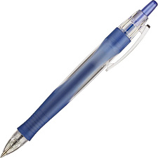 Ручка гелевая автоматическая Pilot BL-G6-5 синий стержень, 0,5 мм, прорезиненный корпус с окошком для контроля уровня чернил