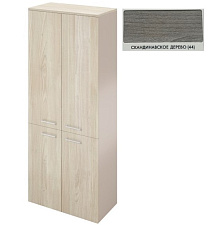 Атлон Скандинавское дерево Шкаф для документов двойные двери ДГ43, цвет каркаса - глиняный серый. Размер (ШхГхВ): 800х418х2000 мм. (ДГ40_2+ДГ41_1+ДГ51*2+ДГ52*2) ЗАКАЗНАЯ ПОЗИЦИЯ 