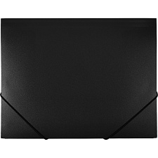 Папка на резинке "Persona" пластиковая, А4, корешок шириной 30 мм, толщина 500 мкр, цвет черный