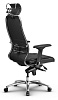 Кресло Samurai KL-3.04, материал экокожа черная. Хромированная крестовина. Съемный 3D подголовник, регулируемые  4D подлокотники. Синхромеханизм. Нагрузка до 120 кг.