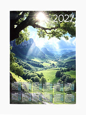 Календарь 2027 настенный листовой, размер А1, Природа