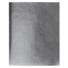 Тетрадь 96 листов А5 в клетку на скобе "Metallic Серебро" обложка бумвинил, цвет серебро, Хатбер