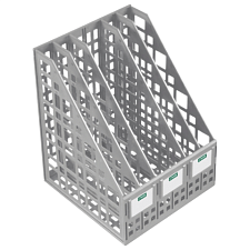 Вертикальный накопитель Стамм ЛТ84 5 отделов, размеры 245х250х295мм,, цвет серый