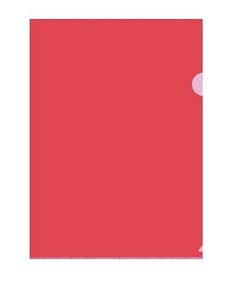 Папка-уголок "Бюрократ" пластиковая, А4, плотность 180 мкр, цвет красный непрозрачный