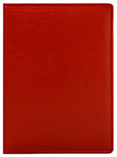 Папка адресная  из искусственной кожи А4, прошитая по краю, цвет  красный
