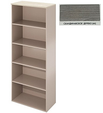 Атлон Скандинавское дерево Шкаф высокий с открытыми полками ДГ41, цвет каркаса - глиняный серый. Размер (ШхГхВ): 800х418х2000 мм. (ДГ40_2+ДГ41_1) ЗАКАЗНАЯ ПОЗИЦИЯ 