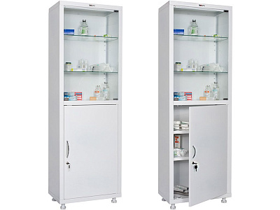 Шкаф медицинский МД 1 1760/SG 1750/1850*x600x400 (ВхШхГ). Вес: 40,8 кг, поставляются в разобранном виде