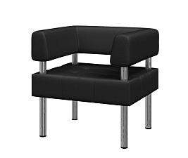 Кресло Бизнес экокожа черный Ecotex 3001 (1 категория) 770х620х770 (ШхГхВ). ЗАКАЗНАЯ ПОЗИЦИЯ  