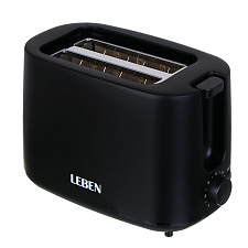 Тостер LEBEN 271-030 мощность 650 Вт, цвет черный