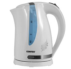 Чайник пластик Centek CT-0040 объем 1,8 л, мощность 2200 Вт, цвет белый