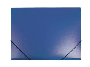 Папка на резинке "Persona" пластиковая, А4, корешок шириной 30 мм, толщина 500 мкр, цвет синий
