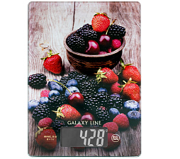Весы кухонные GALAXY GL2819, электронные, до 8 кг, стекло, платформа 