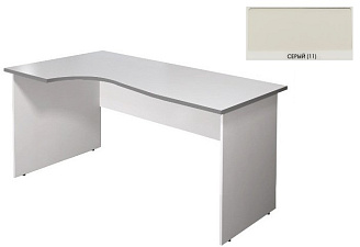 Монолит Светло-серый Стол эргономичный СМ5 левосторонний. Размер (ШхГхВ): 1404х904(704)х756 мм, толщина столешницы 22 мм.