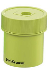 Точилка ErichKrause Flask, отверстие с контейнером, пластиковый корпус, цвет ассорти