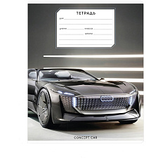 Тетрадь 12 листов А5 в линейку с полями ArtSpace "Авто.Rich car" обложка мелованный картон, 5 дизайнов