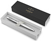 Ручка PARKER Urban Core K314  Metro Metallic CT M  стержень синий, корпус: лак, латунь, нержавеющая сталь, хром, поворотный механизм, в подарочной упаковке