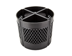 Подставка для канцелярских мелочей Квартет, пластиковая, вращающаяся, цвет черный