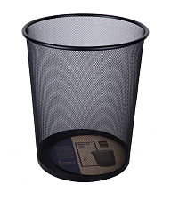 Корзина для бумаг 16л "Deli E9189" размер 345х295мм, металлическая, сетчатая, цвет черный
