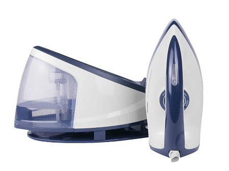 Парогенератор CENTEK CT-2302 мощность 2400ВТ, керамическая подошва, подача пара 120г/мин, вертикальное отпаривание, сухая глажка, самоочистка, анти-капля, дисплей, цвет белый/синий