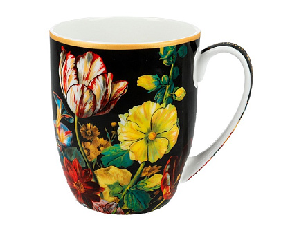 Кружка Carmani Натюрморт с тюльпаном, Х. Рейкерс, 400 мл материал: костяной фарфор. цвет мультиколор