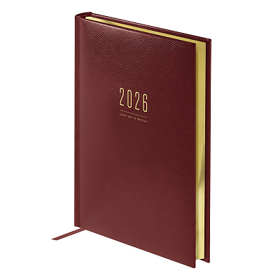 Ежедневник А4 датированный 2026 BG "Dallas. Brown" 176 листов в линию, искусственная кожа, размер 205*290 мм, ляссе, цвет коричневый