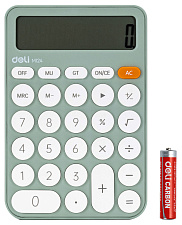 Калькулятор Deli 12 разряд. Deli EM124GREEN бухгалтерский, настольный, зеленый