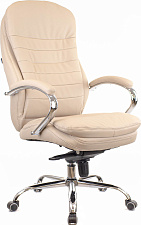 Кресло Everprof Valencia М. Обивка - экокожа, цвет бежевый. Хромированная крестовина. Механизм мультиблок. Нагрузка до 120 кг.
