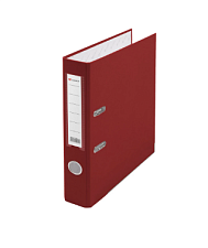 Папка-регистратор PVC ширина корешка 50 мм, карман со сменной  информационной этикеткой,  металлический протектор нижней кромки, цвет красный