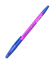 Ручка шариковая ErichKrause R-301 "Neon Stick&Grip", синий стержень,1 мм, корпус ассорти, резиновая манжетка